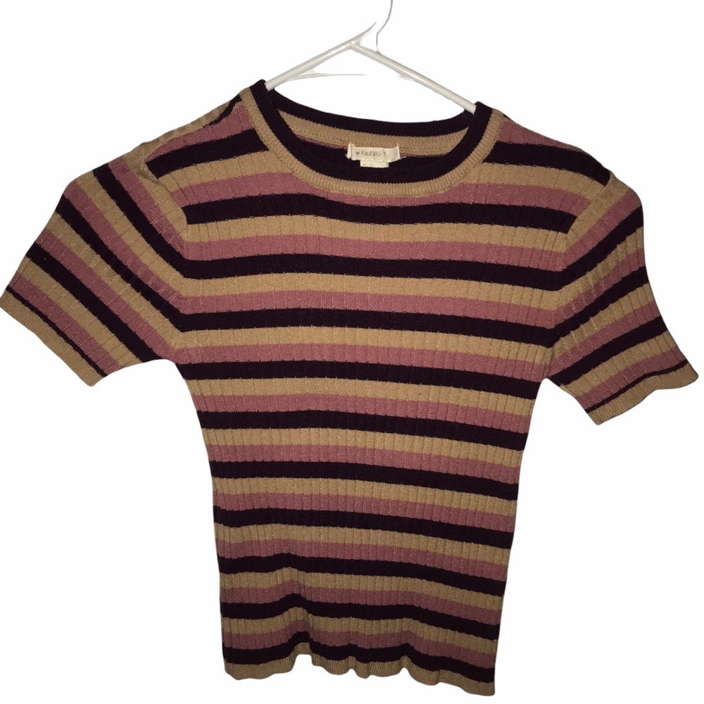 70s style vintage striped crop top
